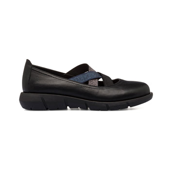 Ballerine nere da donna con cinturini elastici P Eco Friendly, Donna, SKU w016000301, Immagine 0